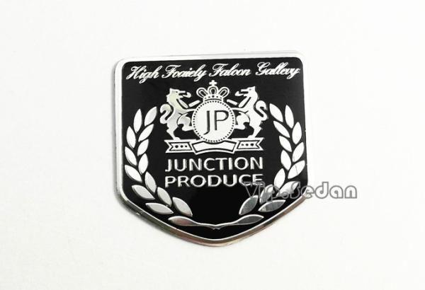 One junction produce black aluminum alloy badge luxury auto side sticker emblem