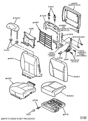 Yf1z5464842aa ford support - seat back - lumbar