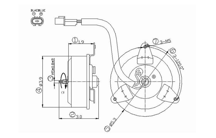 Replacement condenser cooling fan motor 97-04 mitsubishi montero sport mr315450