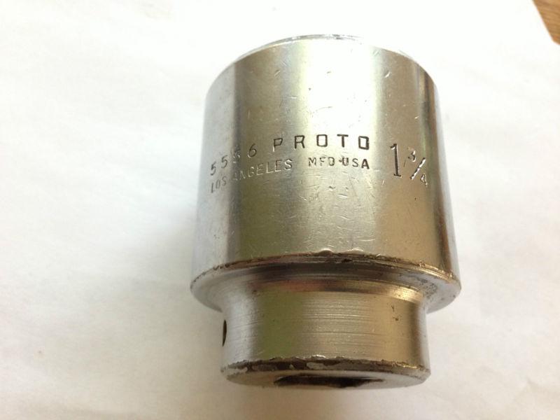 Proto tools usa 3/4" drive 1 3/4" sae 12 point chrome socket 5556