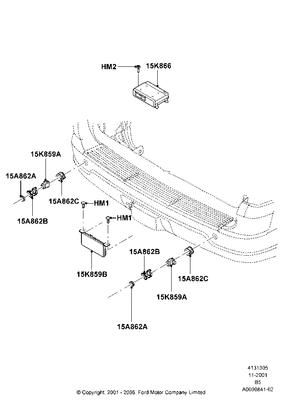 5l7z15k866b module parking aid system 05 navigator