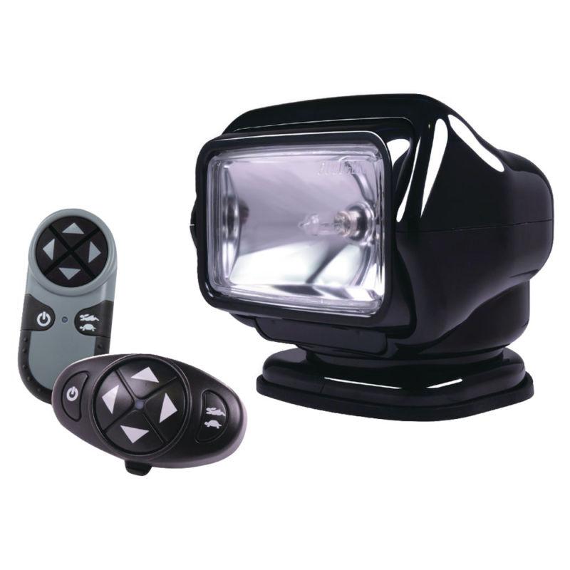 Golight stryker searchlight 12v w/wireless dash & handheld remote - black 3049