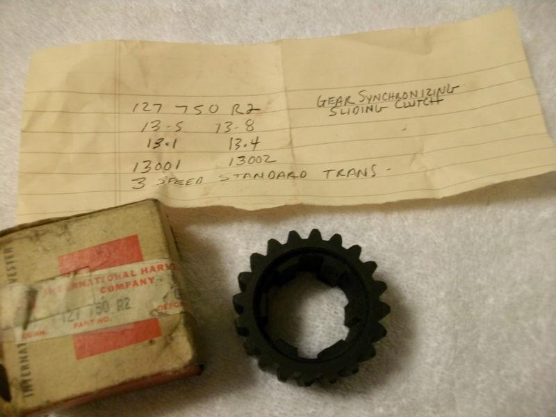 Ihc international harvester nos transmission sliding clutch gear 127750-r2 3spd