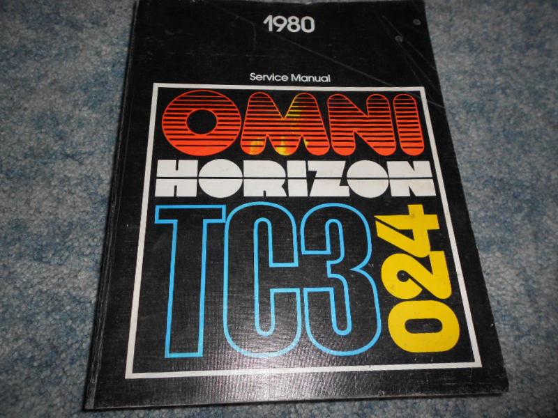 1980 chrysler dodge 024 tc3 omni horizon service repair shop manual : used 