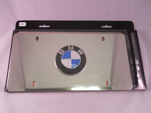 New bmw marque plate oem - polished stainless steel  