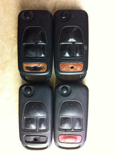 Lot of 4 mercedes benz switchblade flip key remotes (4-button)  fcc: ncz mb1k