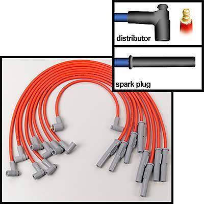 Msd spark plug wires spiral core 8.5mm red multi-angle boots chevy gmc big block