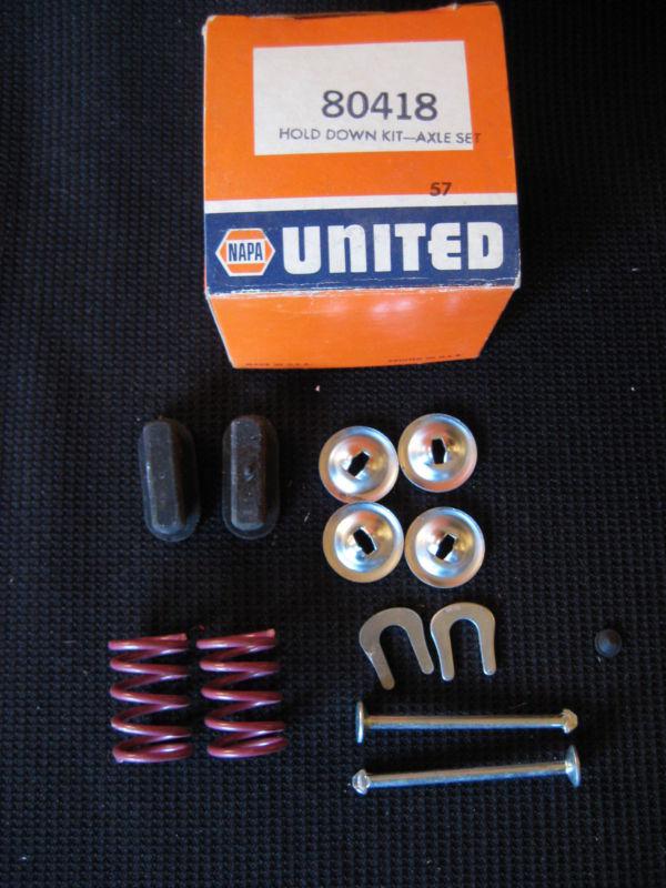 Nos hold down kit - axel set #80418 napa united brake system parts