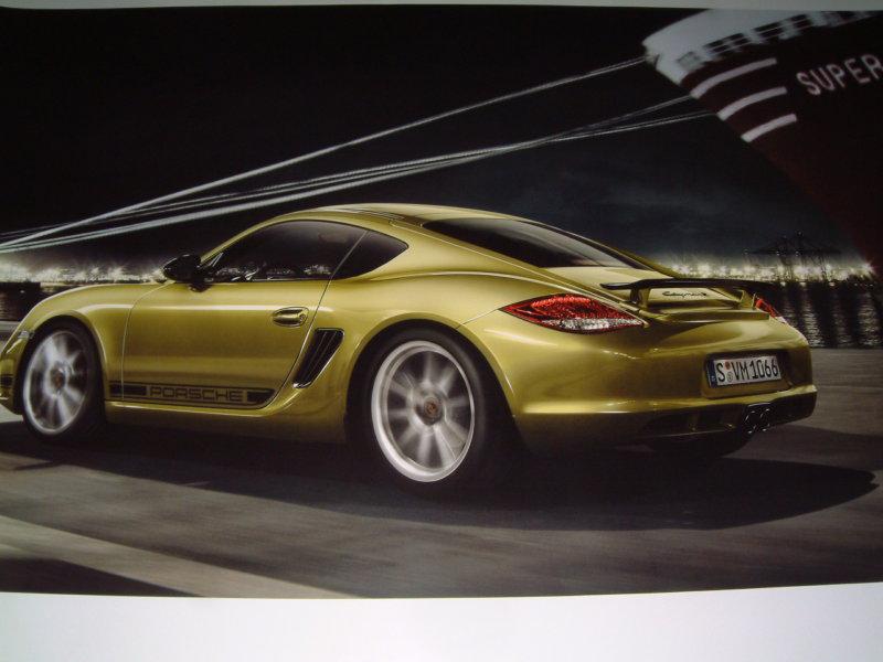 Porsche factory issued showroom poster of the porsche cayman r (n0.15)