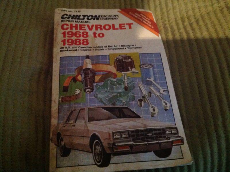 Chevrolet repair manual--1968-1988