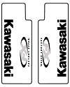 Factory effex clear upper fork wrap stickers fits kawasaki