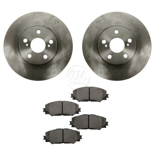 Brake pad & rotor kit ceramic front for corolla matrix vibe xd new