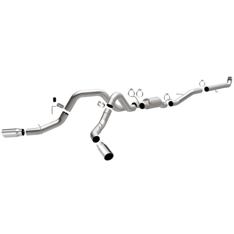 01-07 chevrolet duramax magnaflow 4" dual turbo-back exhaust system 16903 cc/sb