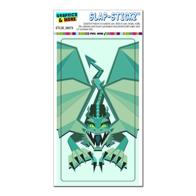 Dragon geometric blue - slap-stickz™ automotive car window locker bumper sticker