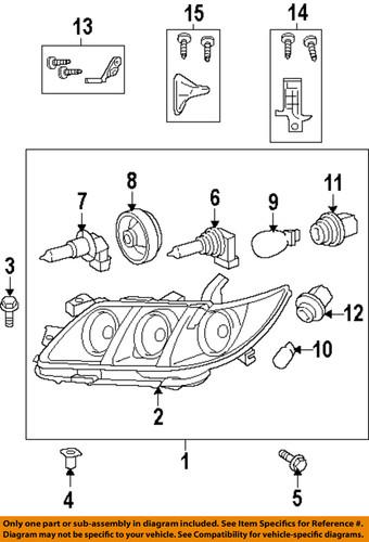 Toyota oem 8113006212 lens & housing