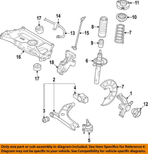 Volkswagen oem 1t0413031gg suspension strut assembly/front strut