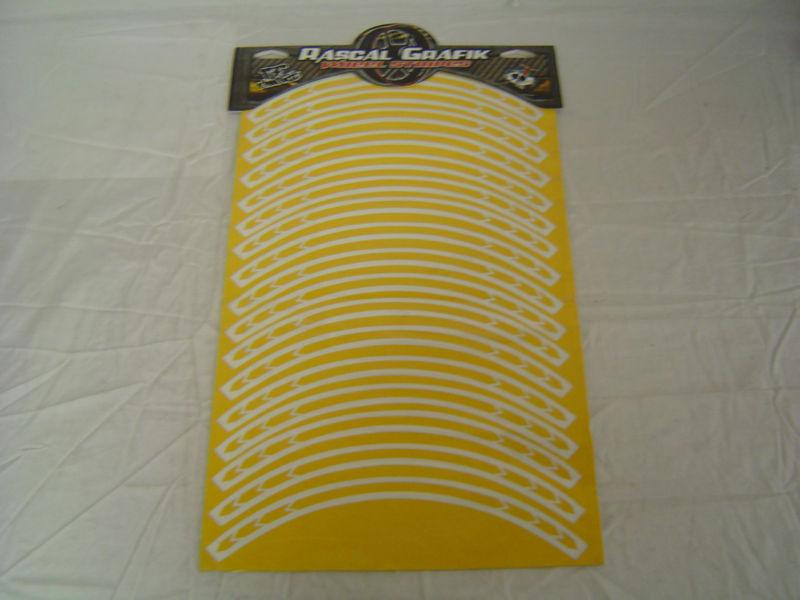 Rascal grafik 17 inch motorcycle wheel reflective strip kit - yellow ra36899 