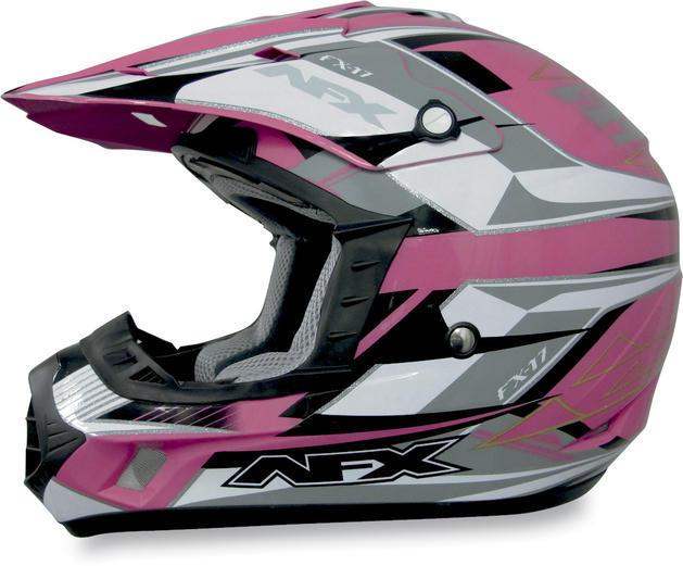 2012 afx fx-17 offroad motorcycle helmet pink multi xs/x-small