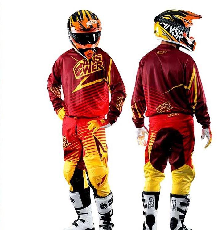 Answer ion offroad gear jersey pant gloves red/yel motocross dirt bike 