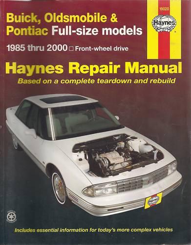  1985-2000 buick oldsmobile & pontiac service manual 