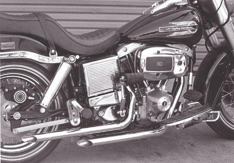 Phd-103 cycle shack 36" side slash drag pipes harley fl shovelhead 1970-1984