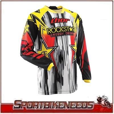 Thor phase rockstar black yellow red jersey medium md