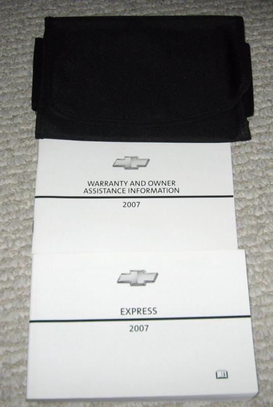 2007 chevrolet express owner's manual with case