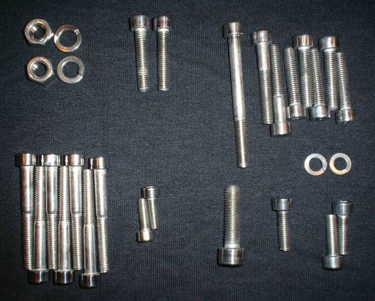 Yamaha pw50 qt50 pw qt 50 stainless engine bolt kit polished