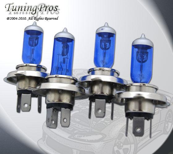 4pcs 12v 100/90w h4 white 5000k xenon gas hid high low beam light bulbs 2 pair