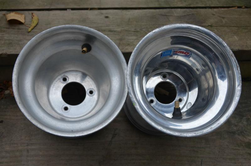 2 aluminum go kart wheels 