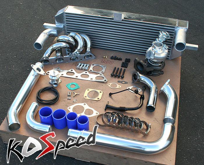 Mit dsm 2g 4g63 td05 16g turbo upgrade bolt on intercooler+piping manifold kit