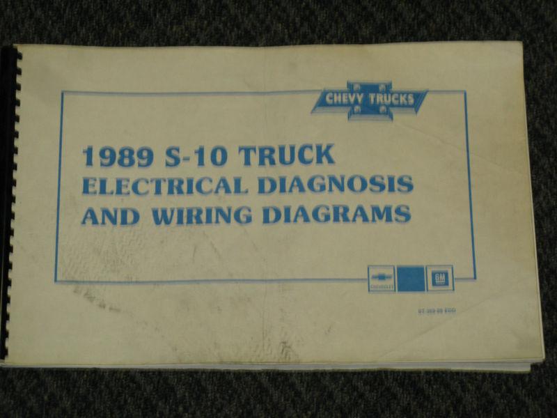 1989 chevrolet s-10 trucks electrical diagnosis and wiring diagrams