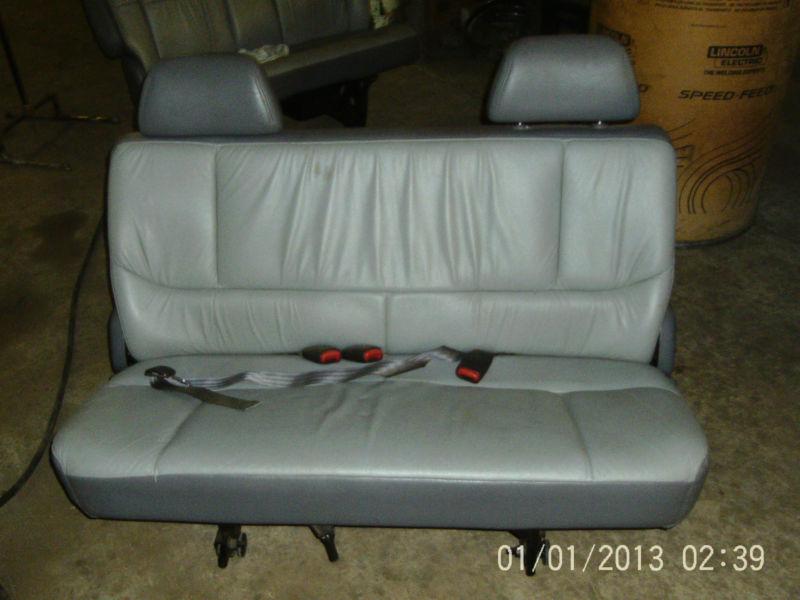 Seat third row gray leather 96 chrysler town and country 