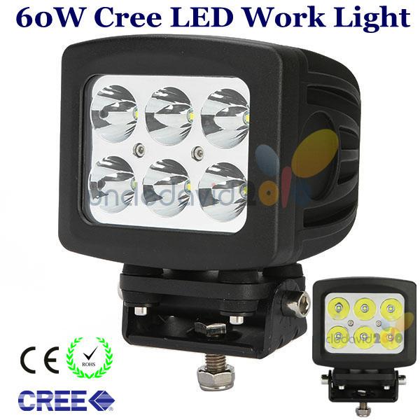 60w 5" dual row cree led work light offroad spot lamp 4wd 4x4 atv jeep truck