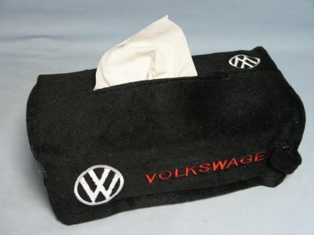 New volkswagen black hanging tissue box cover mint