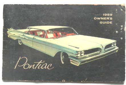 1959 pontiac owners manual original 