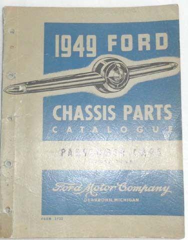 1949 ford chassis parts catalog book original 