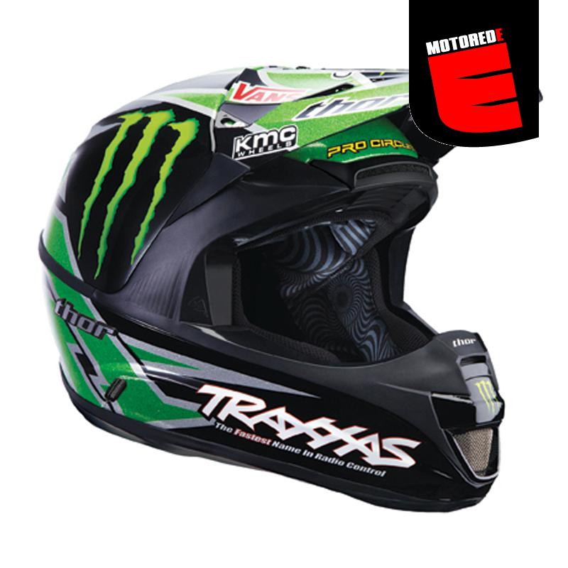 2013 thor force pro circuit motorcycle helmet mx atv black green xlarge xl