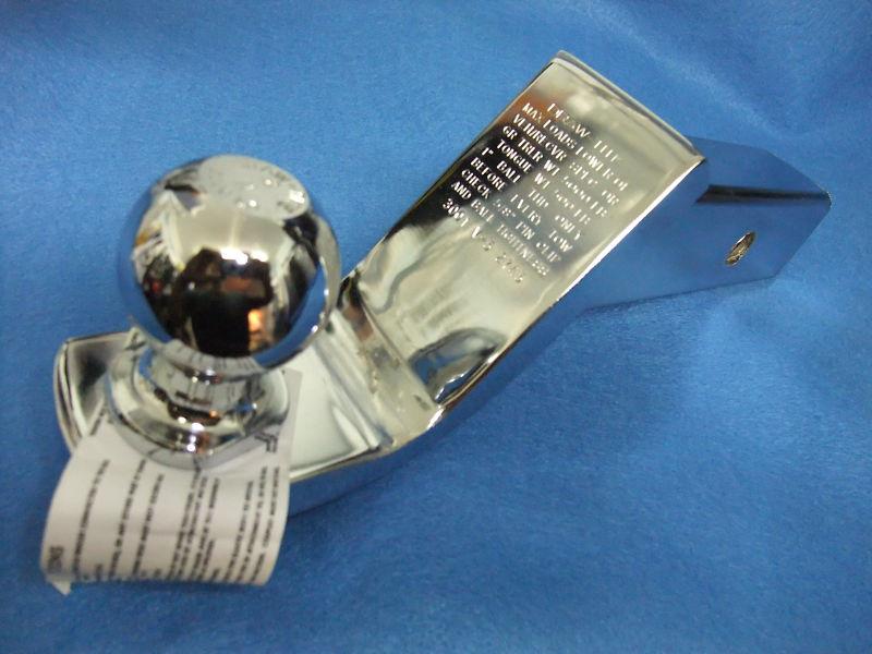 New draw-tite chrome trailer hitch ball mount draw bar