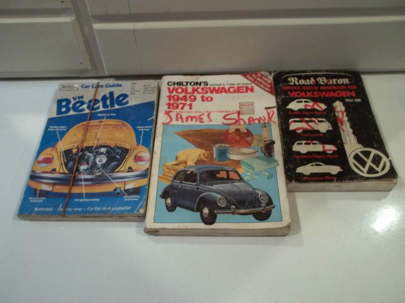 Volkswagen repair manuals, chilton, road baron, popular mechanics