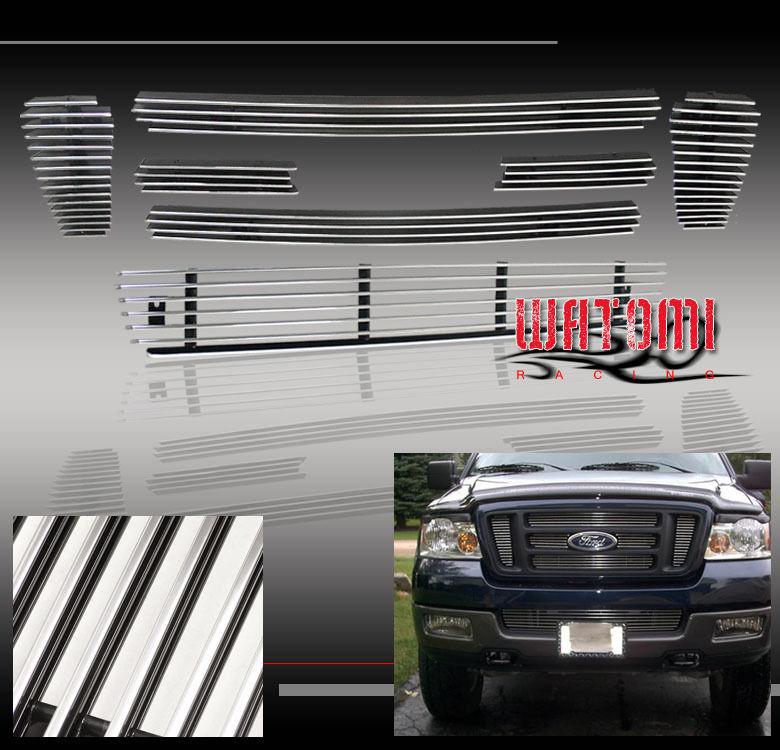 2004 2005 ford f-150 billet grille upper+bumper combo