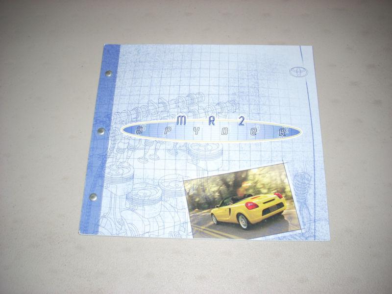 Toyota mr2 spyder factory brochure year 2000