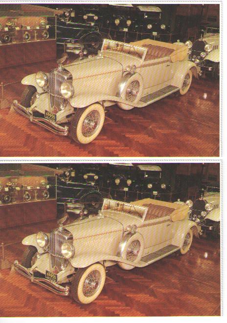 1931 duesenberg model j automobile postcard - lot of 2 - must see! - free ship!!