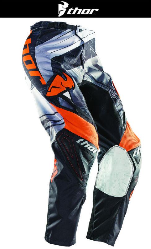 Thor youth phase swipe orange black white dirt bike pants motocross mx atv 2014