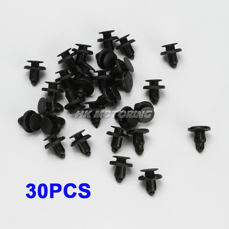 30pcs bumper cover push-type retainer clips (18 x 24 x 9mm)for toyota lexus new