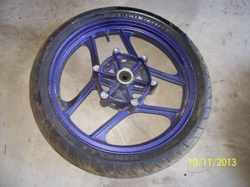 Oem factory 94-06 kawasaki ex250f ex250 250 ninja front wheel rim with tire