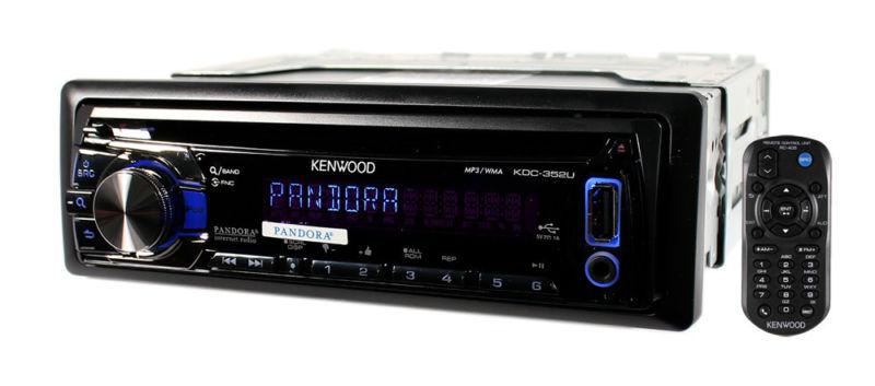 Kenwood kdc-352u in dash cd/ipod/am/fm/usb/aux car stereo receiver pandora new