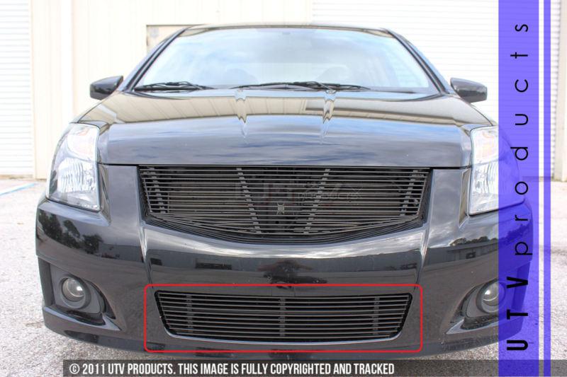 2010 - 2012 nissan sentra sr 1pc bumper black billet grille kit