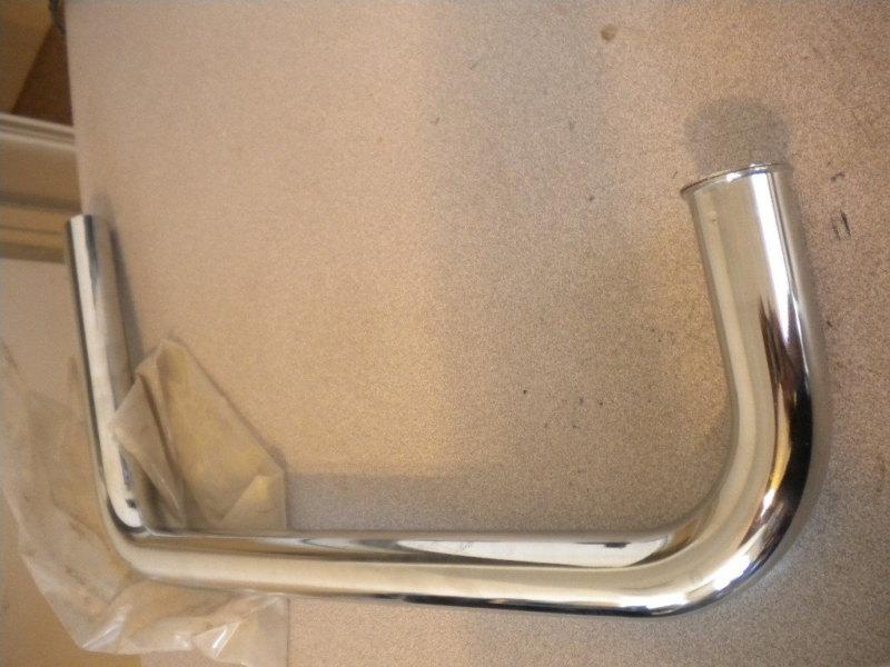 Nos kawasaki oem left hand exhaust header pipe  1.25" diameter kz