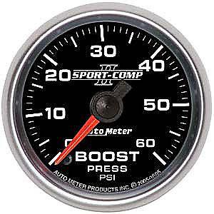 Autometer 3605 sport comp ii mech boost gauge 0-60 psi